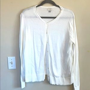 Simple white cardigan